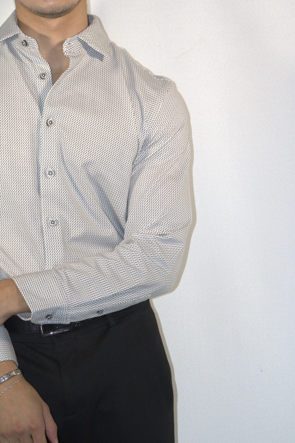 CAMISA ECHO BLANCO Y NEGRO