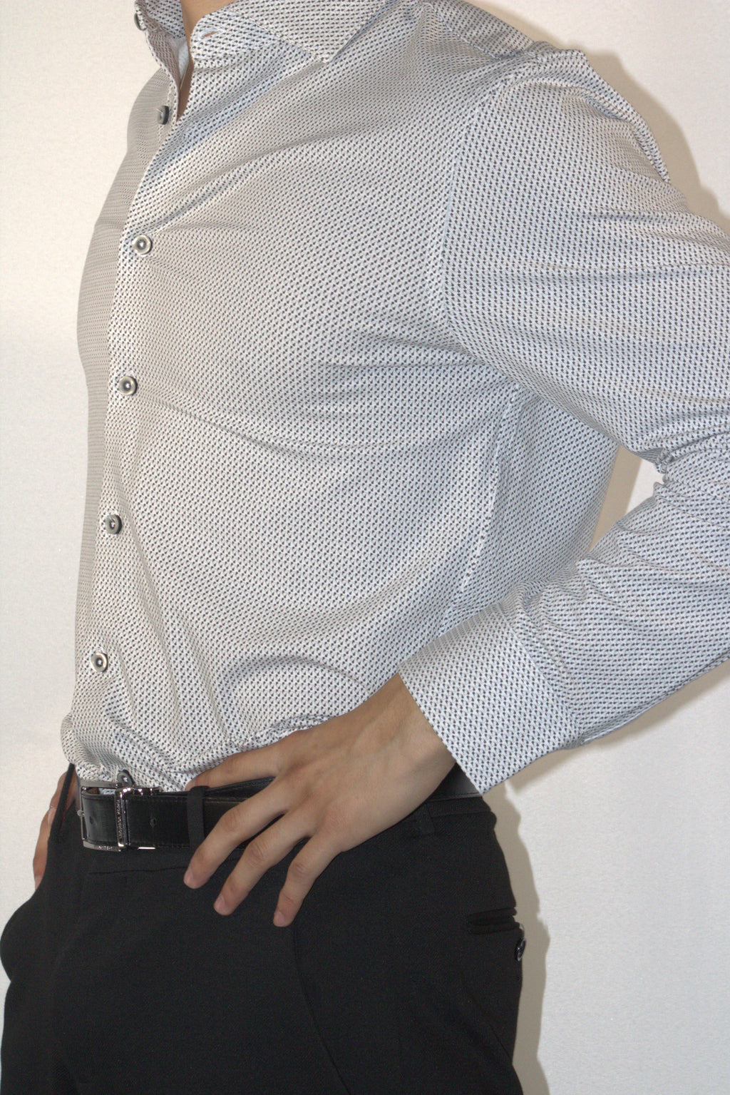 CAMISA ECHO BLANCO Y NEGRO