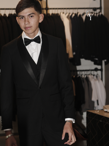 SHAWL TUXEDO BLACK
