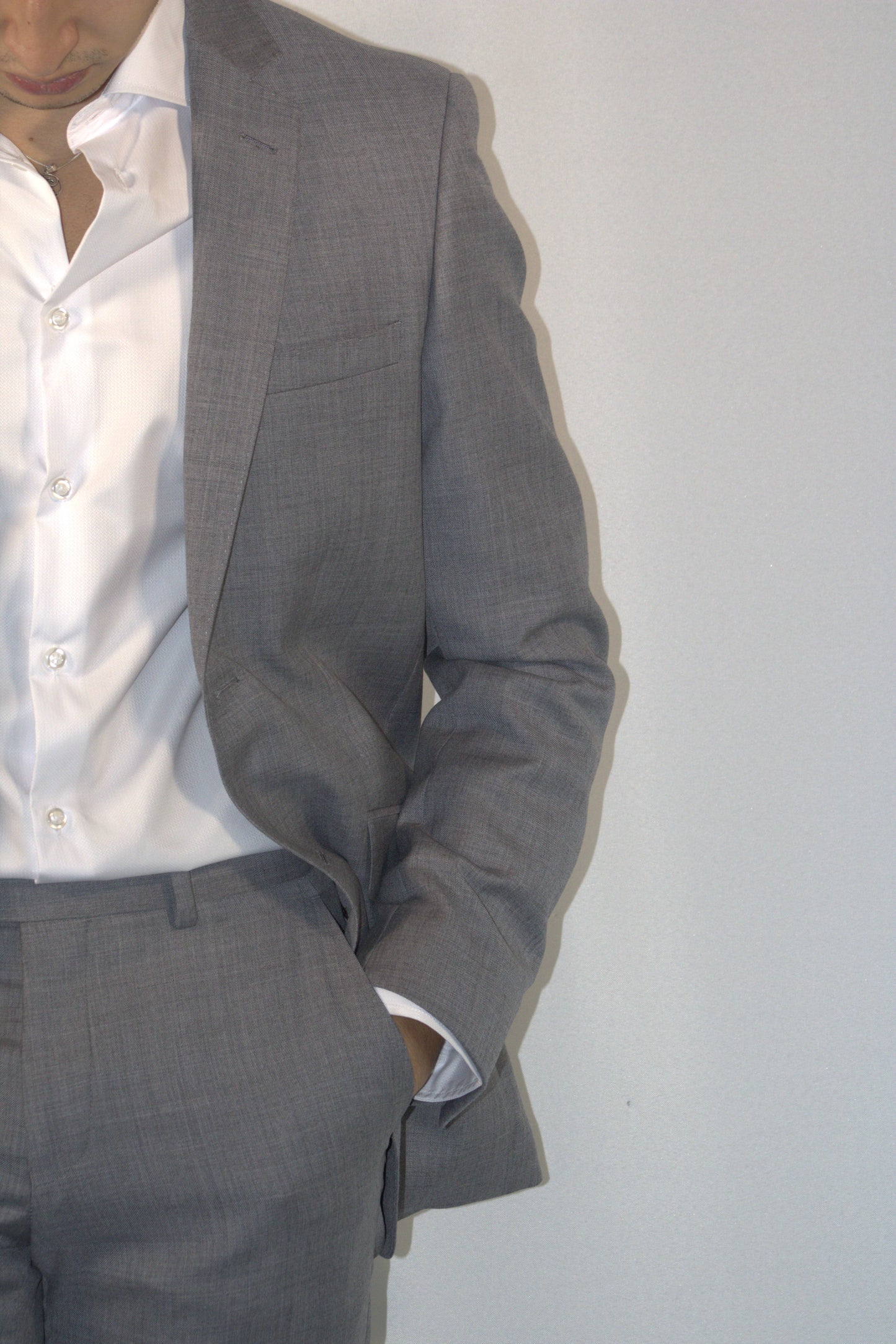 WOOL PLATINUM GREY SUIT