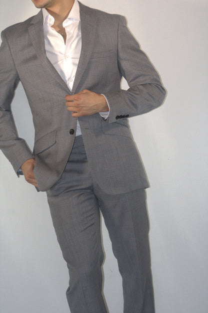 WOOL PLATINUM GREY SUIT