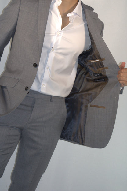 WOOL PLATINUM GREY SUIT