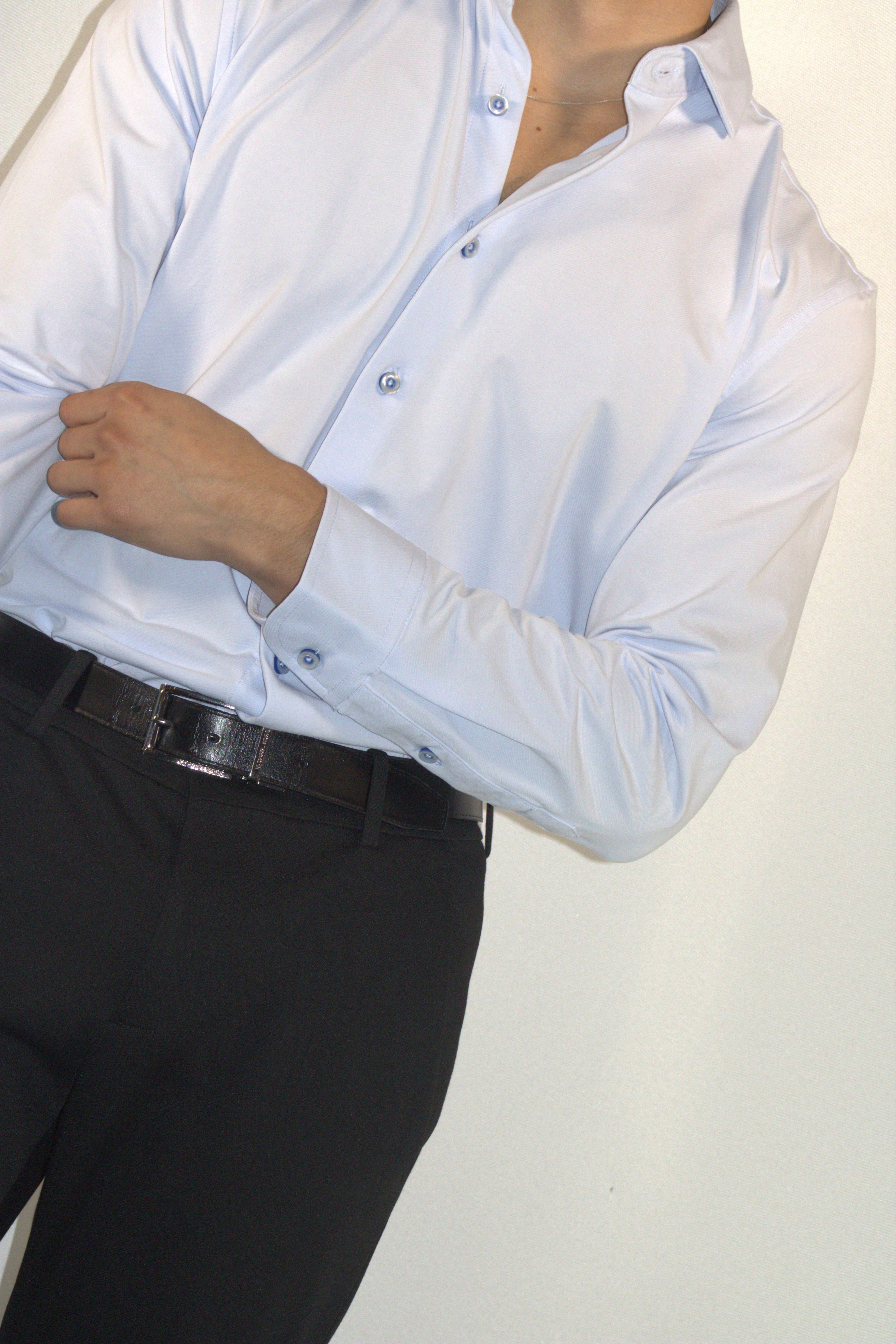 CAMISA STRETCH AZUL CIELO