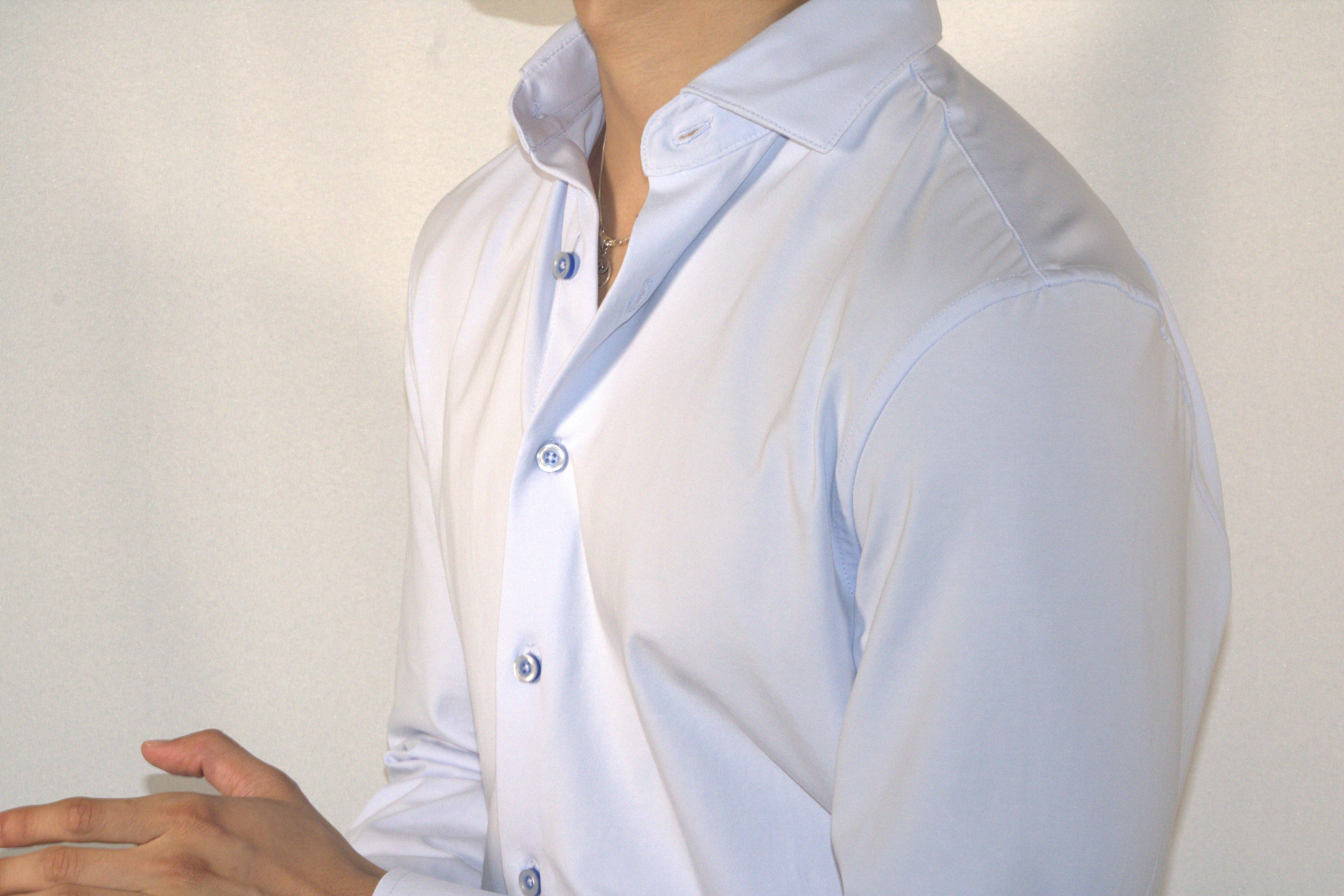 CAMISA STRETCH AZUL CIELO