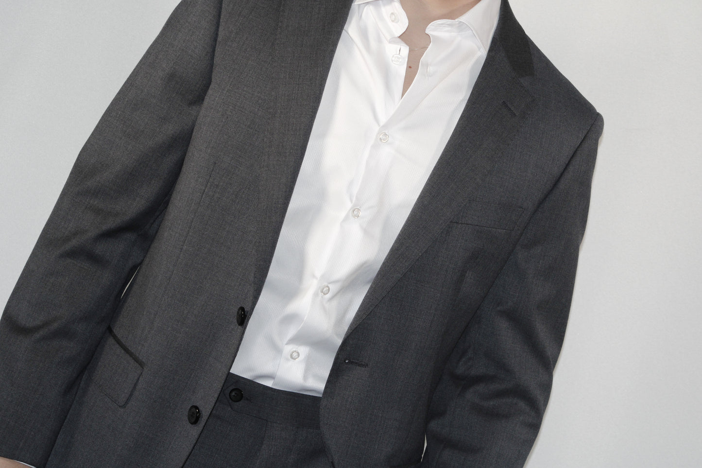 Wool Medium Grey Suit