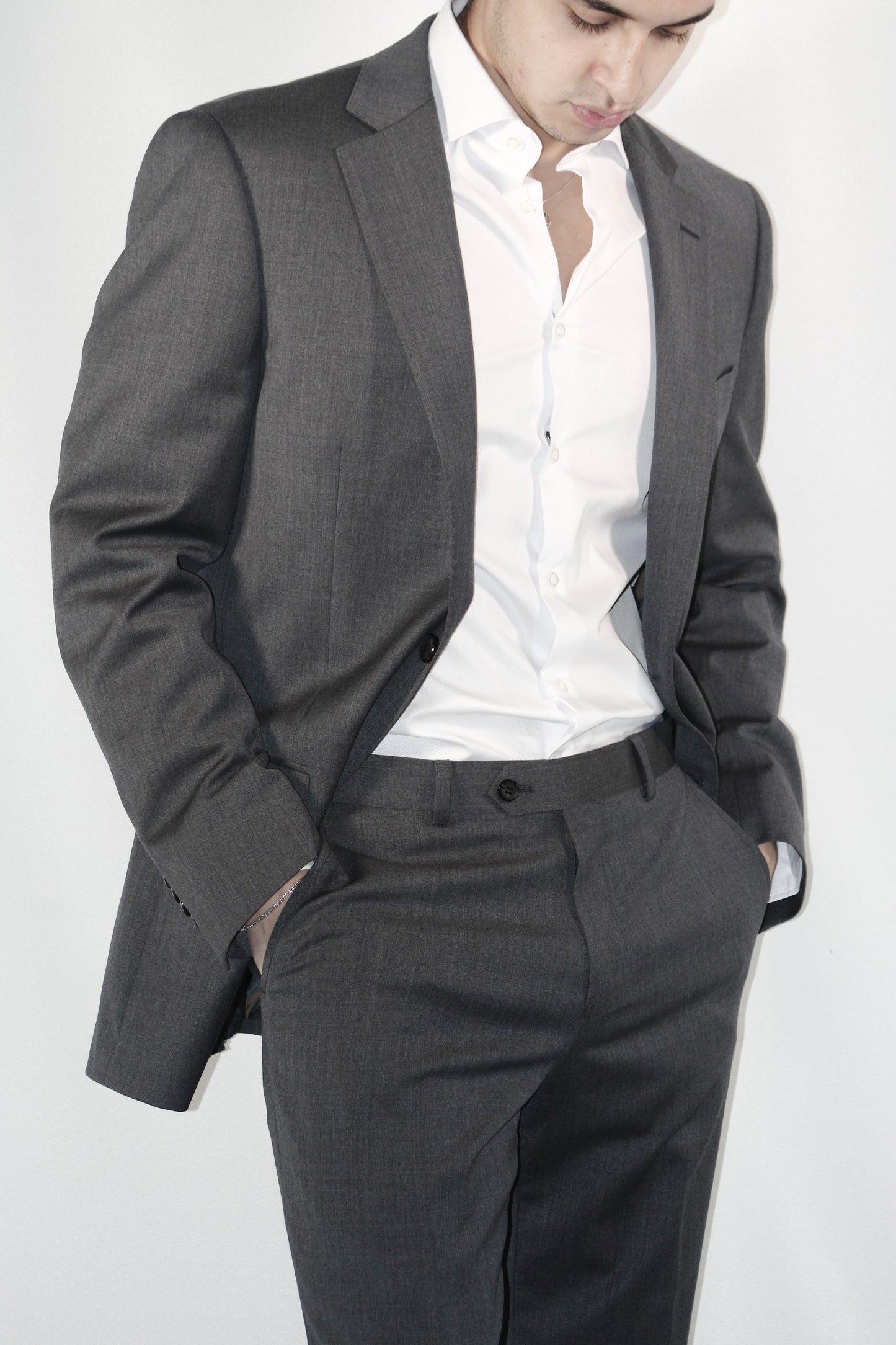 Wool Medium Grey Suit