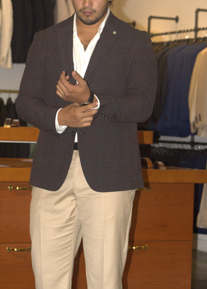 BROWN TEXTURE BLAZER