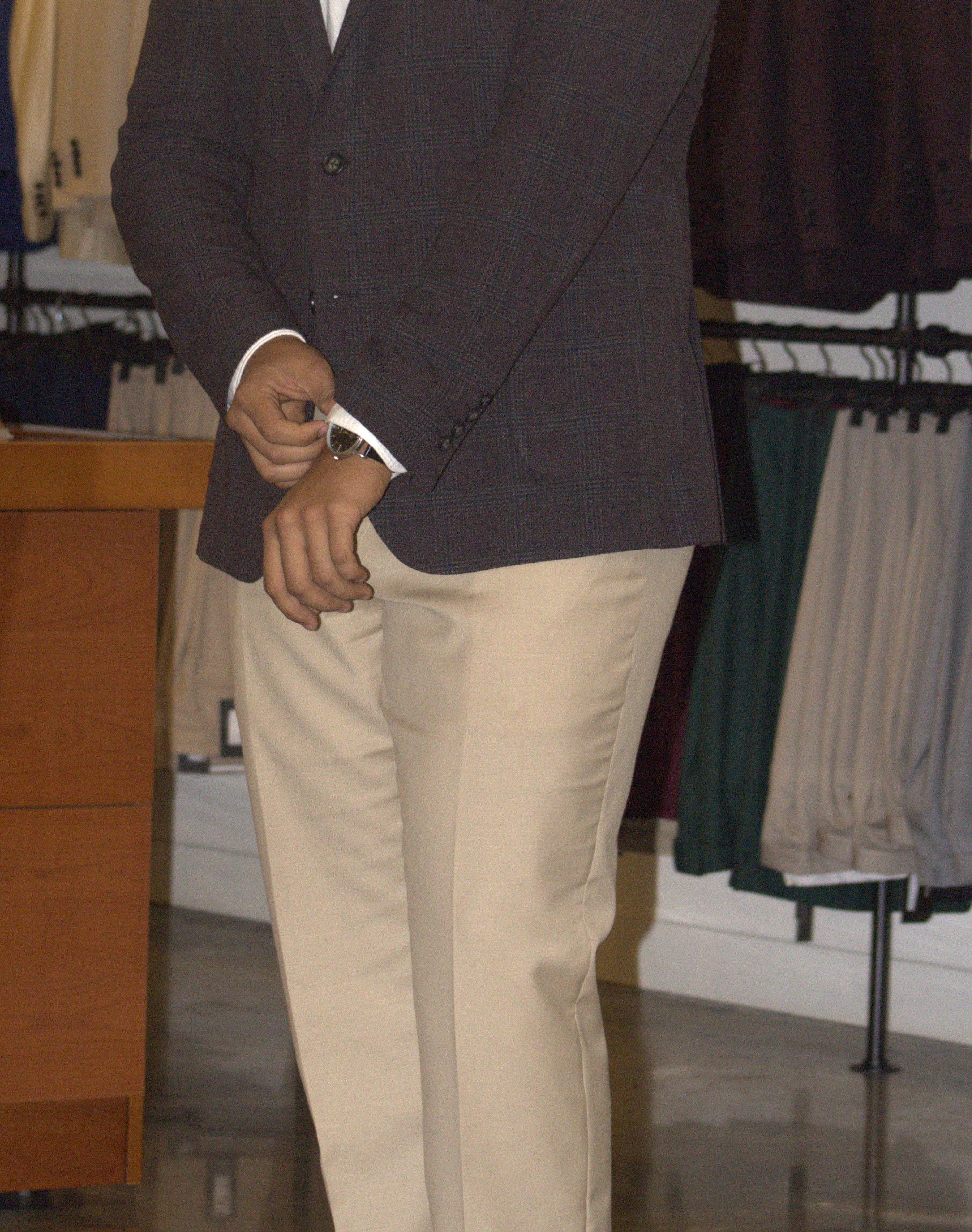 PANTALON CAMEL EN LANA