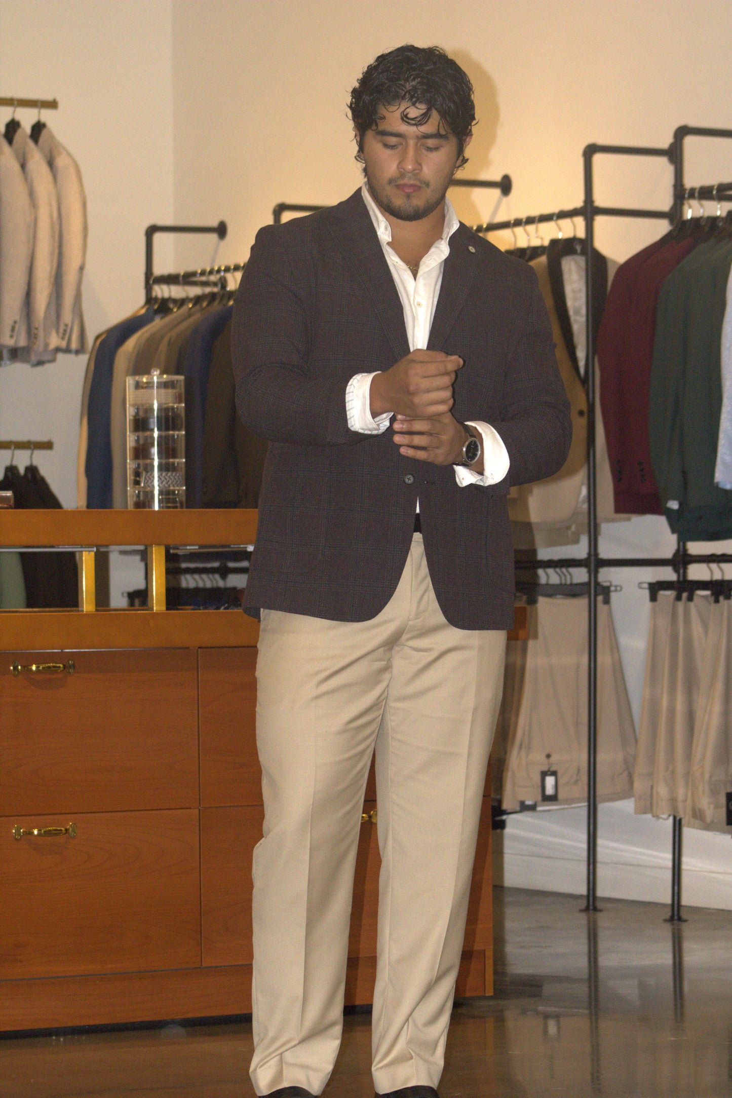 BROWN TEXTURE BLAZER