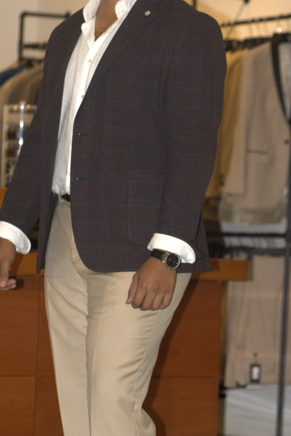 BROWN TEXTURE BLAZER