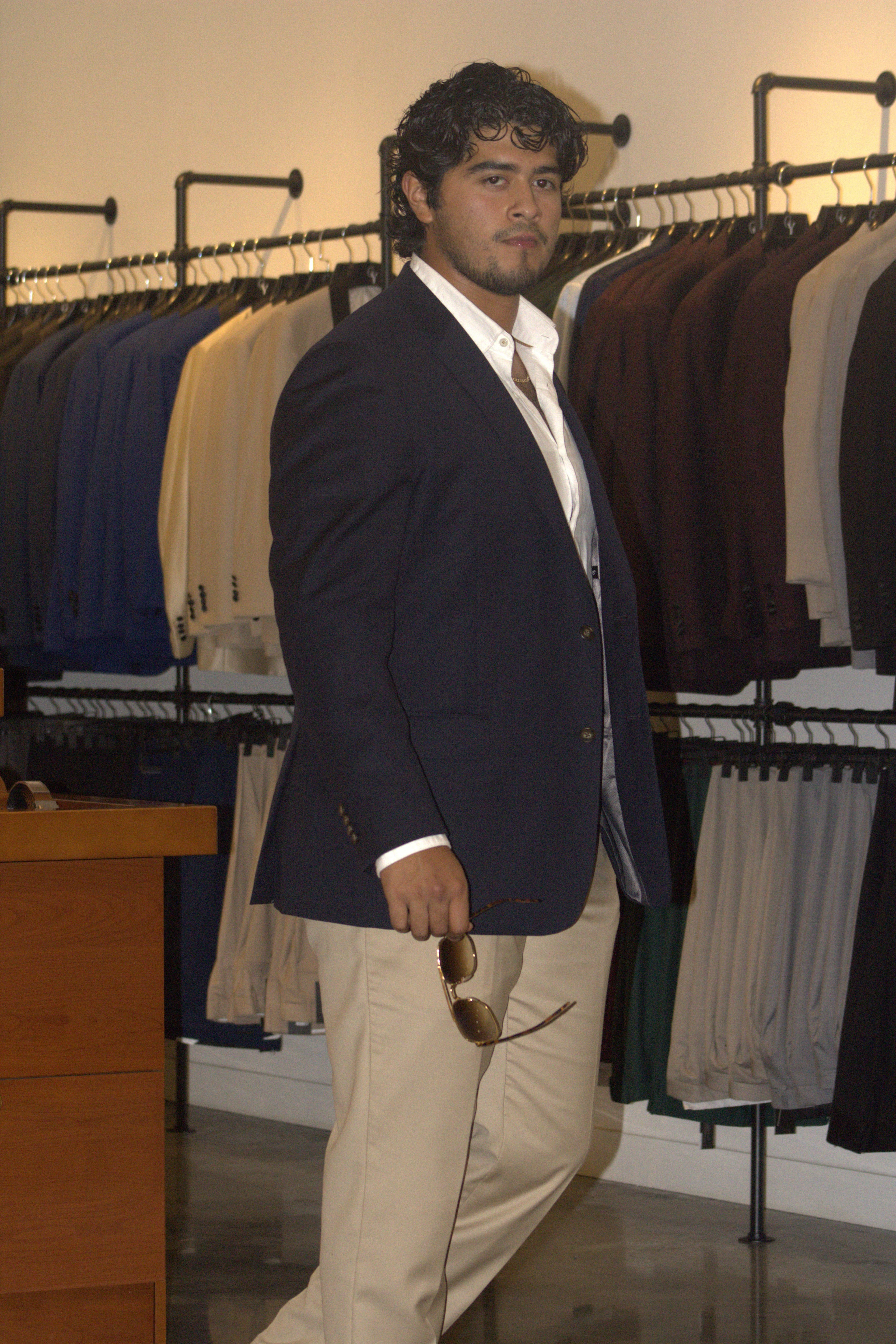 BLAZER NAVY EN LANA