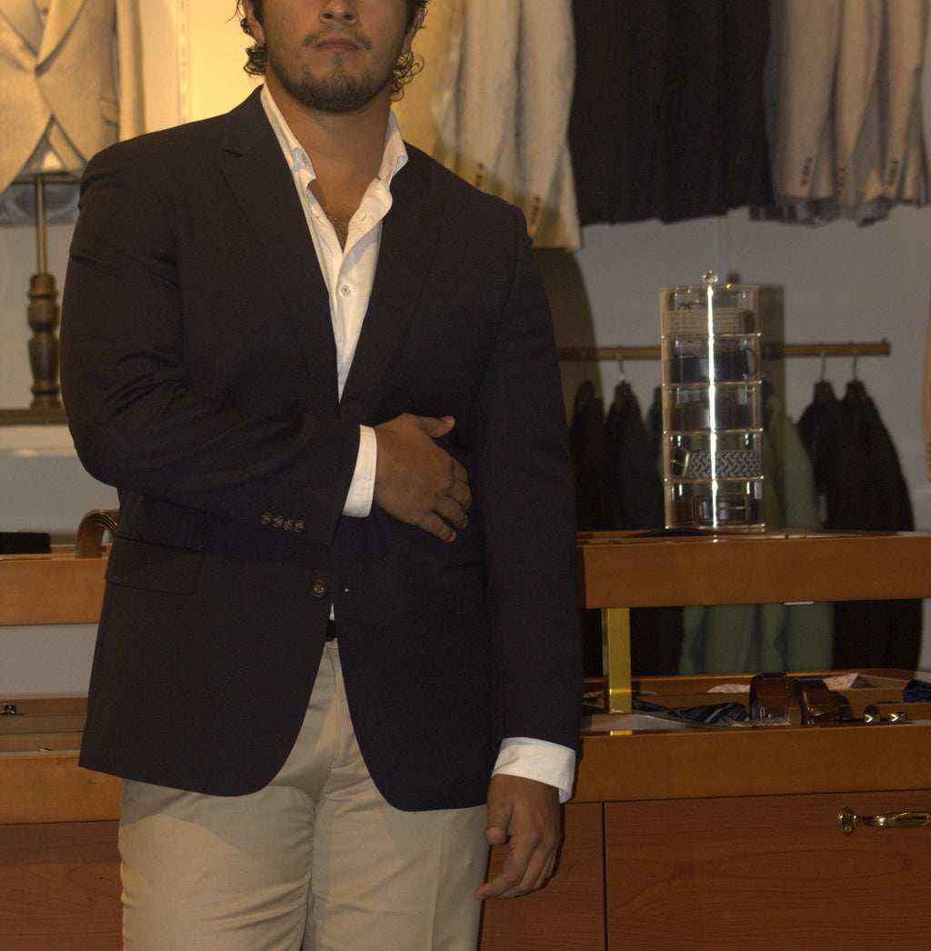 BLAZER NAVY EN LANA