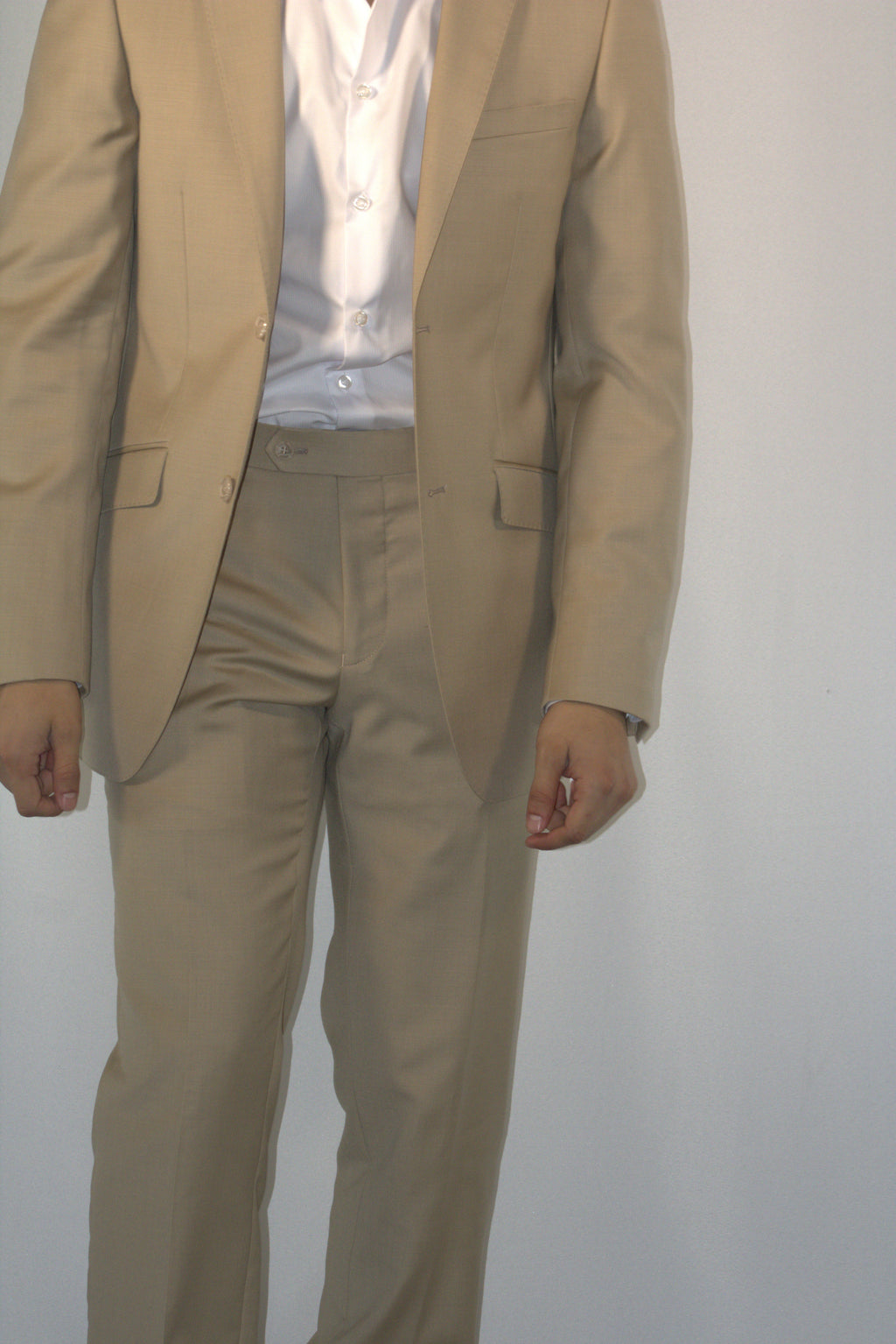 PANTALON CAMEL EN LANA