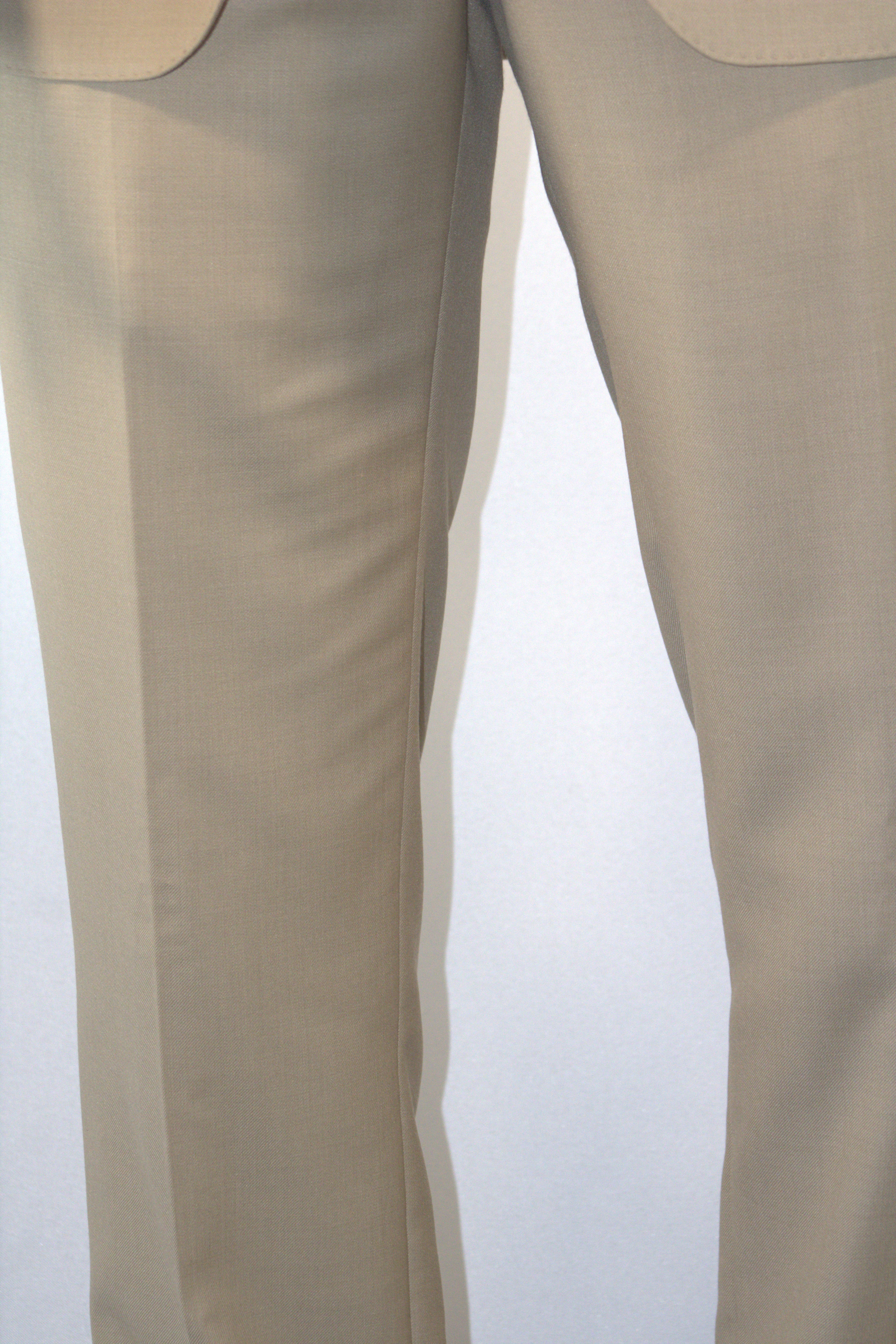 PANTALON CAMEL EN LANA