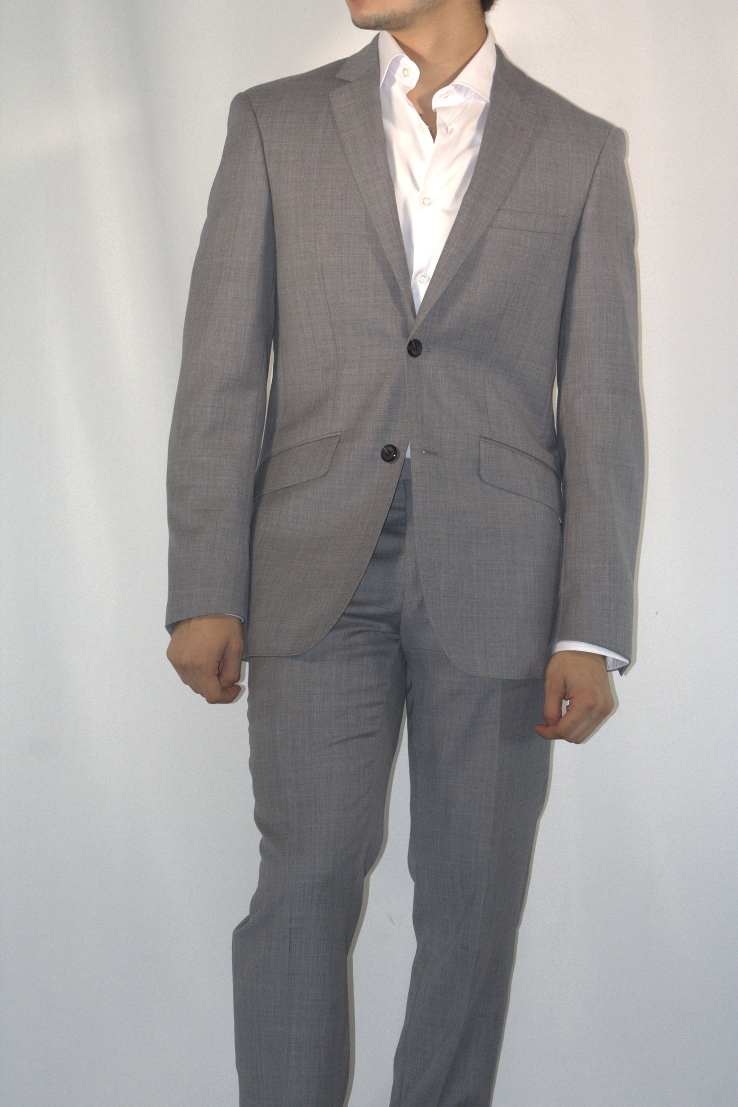 WOOL PLATINUM GREY SUIT