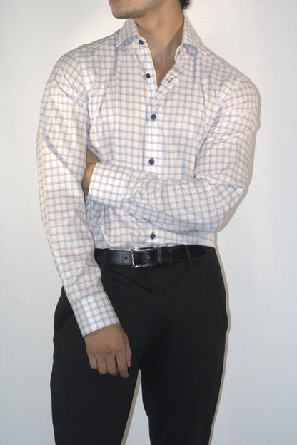 SWISS PATTERN WHITE SHIRT